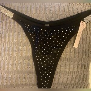 Victoria's Secret Black Sparkle Thong